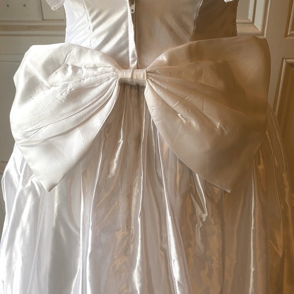 VINTAGE 1980S GUNNE SAX 5/6 XS JESSICA MCCLINTOCK FORMAL WEDDING GOWN LACE SATIN - Picture 10 of 12